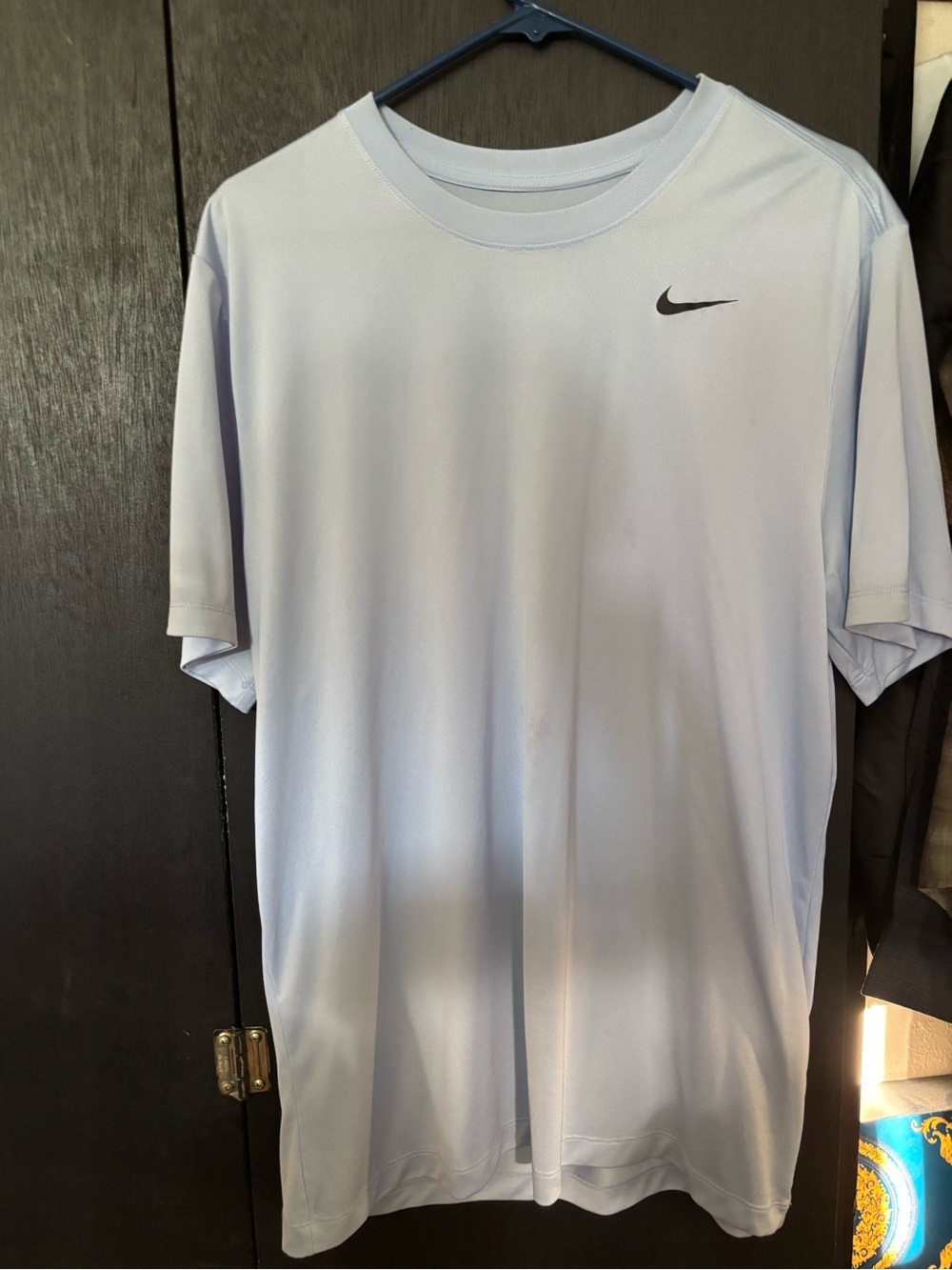 Nike Men’s Pale Blue Short-Sleeve Dri-FIT Crew Shirt